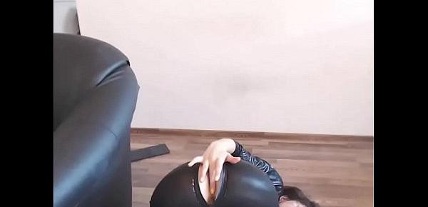  Sexy Lingerie Hot Latex Leather Fetish Catsuit  orgasm